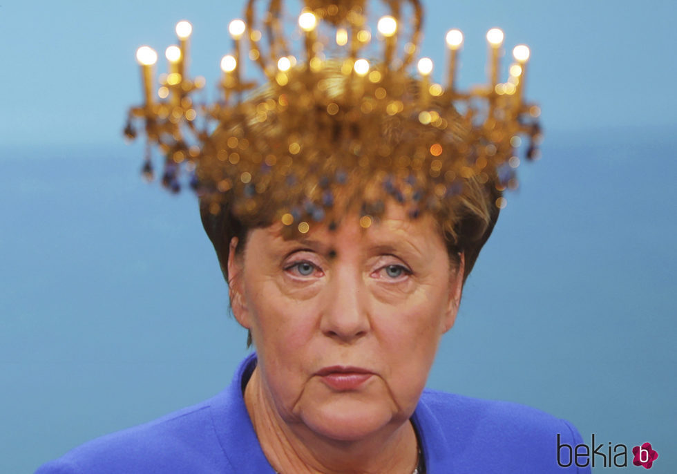 Angela Merkel en un debate televisado contra Martin Schulz