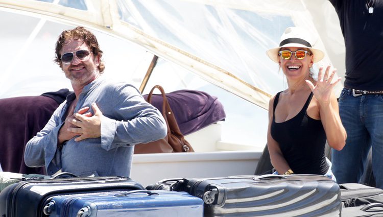 Gerard Butler con su novia Bárbara D'Urso de vacaciones en Ischia