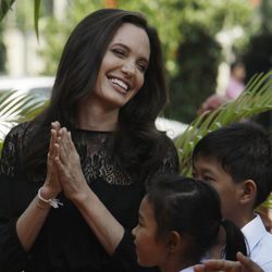Angelina Jolie en una conferencia