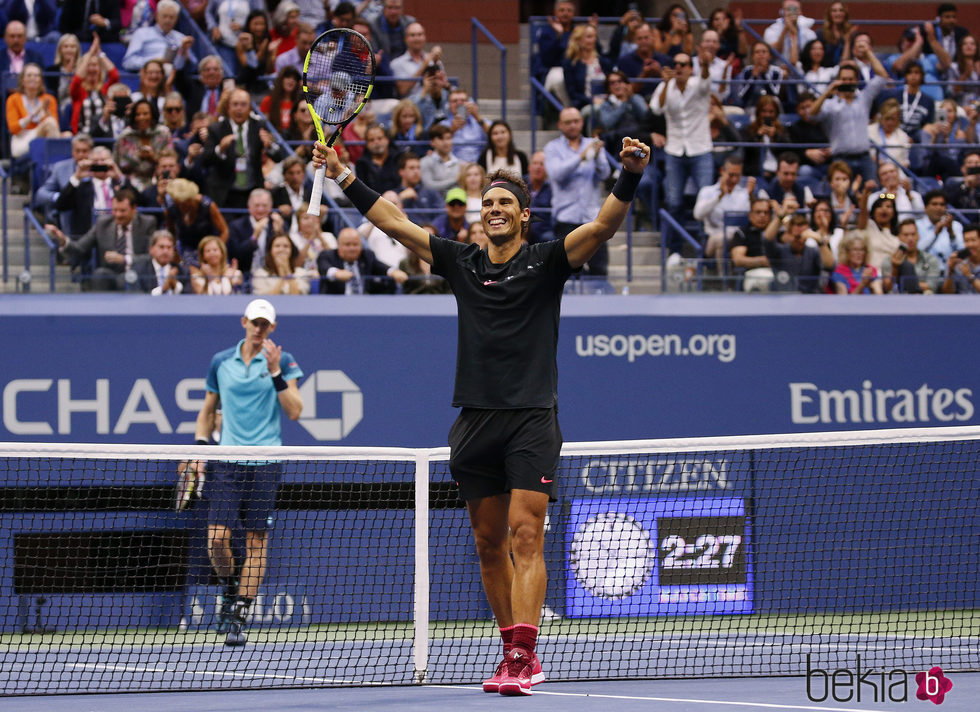 Rafa Nadal celebrando su victoria en el US Open 2017