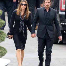 Christian Bale y Sibi Blazic en el funeral de Chris Cornell