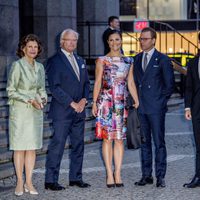 Los Reyes de Suecia, la pareja heredera, Carlos Felipe y Magdalena de Suecia en el concierto por la apertura del Parlamento 2017