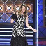 Laura Dern agradeciendo su Emmy 2017 a Mejor actriz de reparto