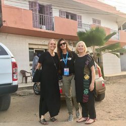 Sara Carbonero con parte de sus compañeras de Unicef en Senegal