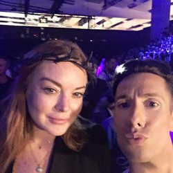 Lindsay Lohan y Jesús Reyes en la Fashion Week de Madrid 2017