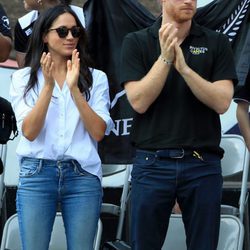 El Príncipe Harry y Meghan Markle animando a los deportistas en los Invictus Games de Toronto