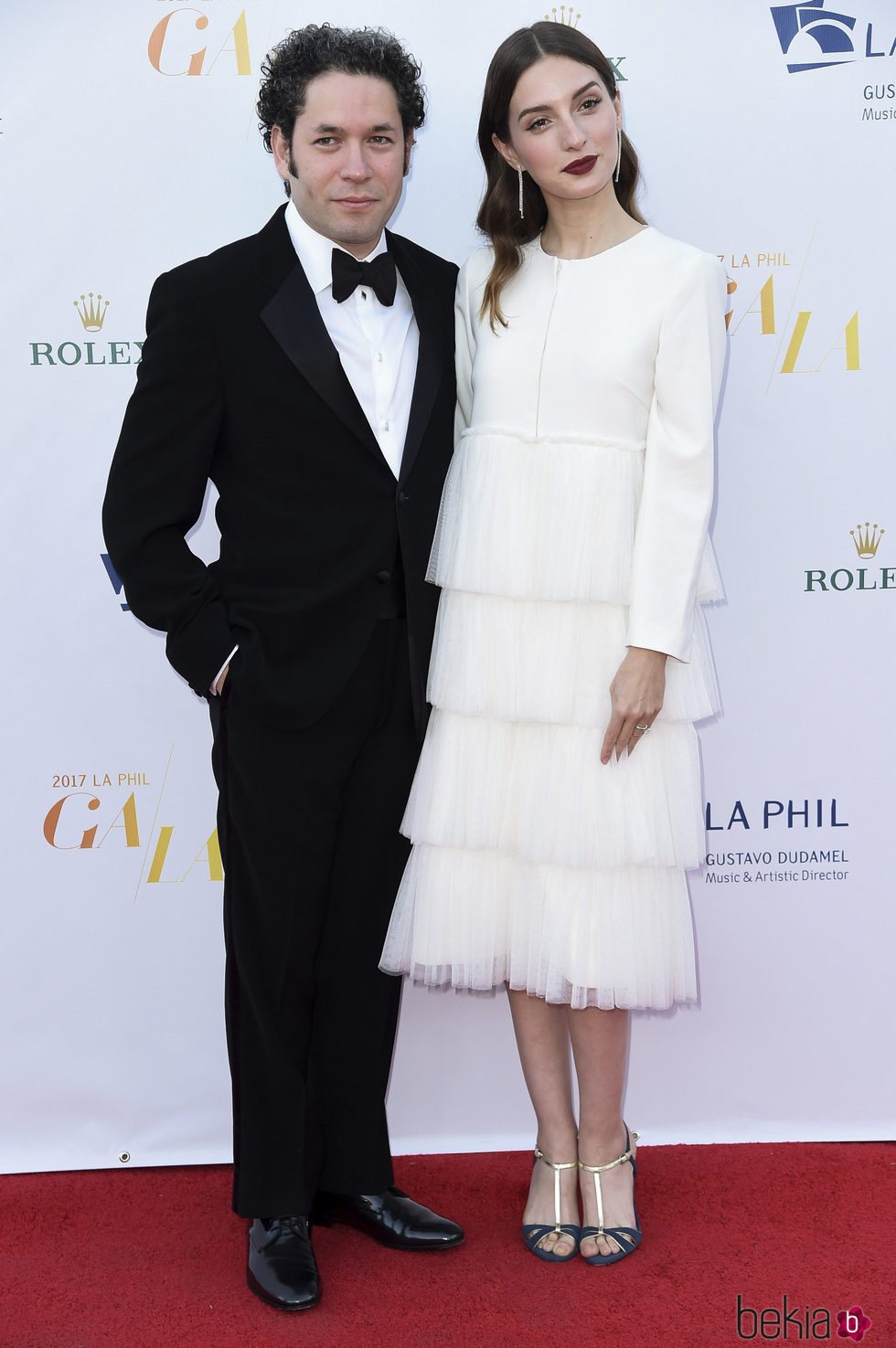 María Valverde y Gustavo Dudamel en la gala inaugural de la Filarmónica de Los Angeles