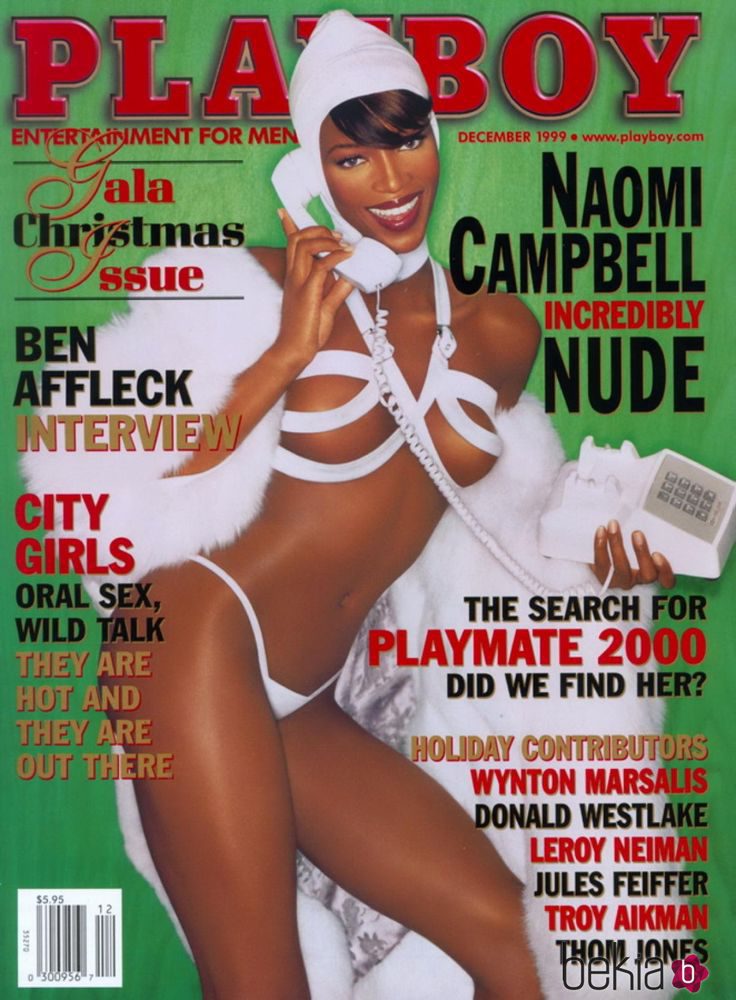 Naomi Campbell de blanco en 'Playboy'