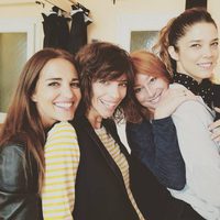 Paula Echevarría, Maribel Verdú, Gracia Querejeta y Juana Acosta en el rodaje de 'Ola de Crímenes'