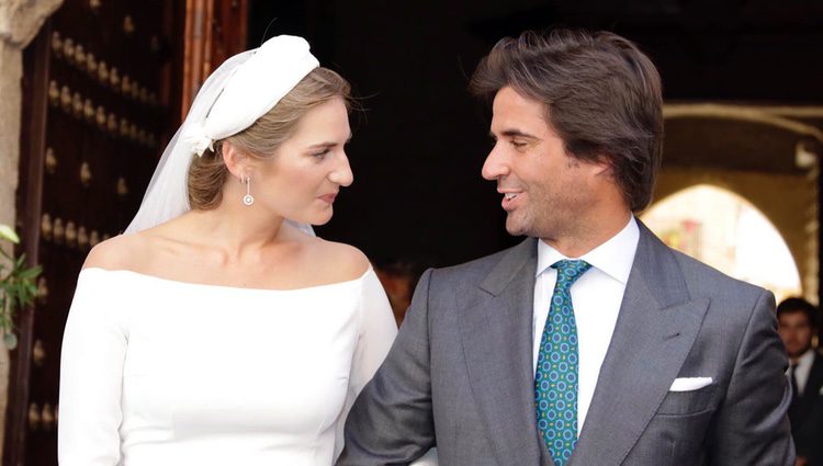 Sibi Montes y Álvaro Sanchís el día de su boda