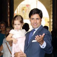 Fran Rivera con su hija Carmen en la boda de Sibi Montes