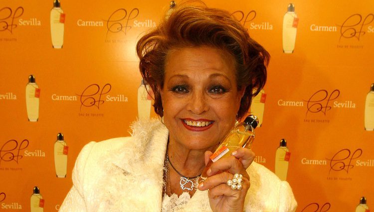 Carmen Sevilla en la presentación de su perfume