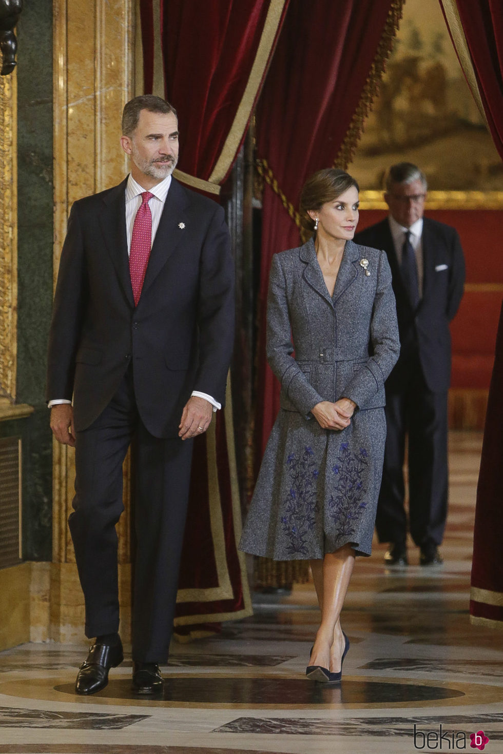 Los Reyes Felipe y Letizia en la recepción del Día de la Hispanidad 2017