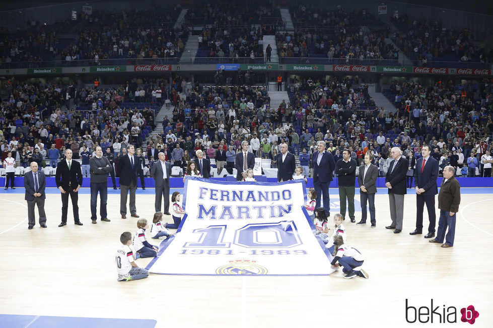 Homenaje al jugador del Real Madrid, Fernando Martín
