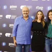 Joan Carles Capdevila , Mamen Márquez y Laura Andrés en la presentación de 'OT 2017'