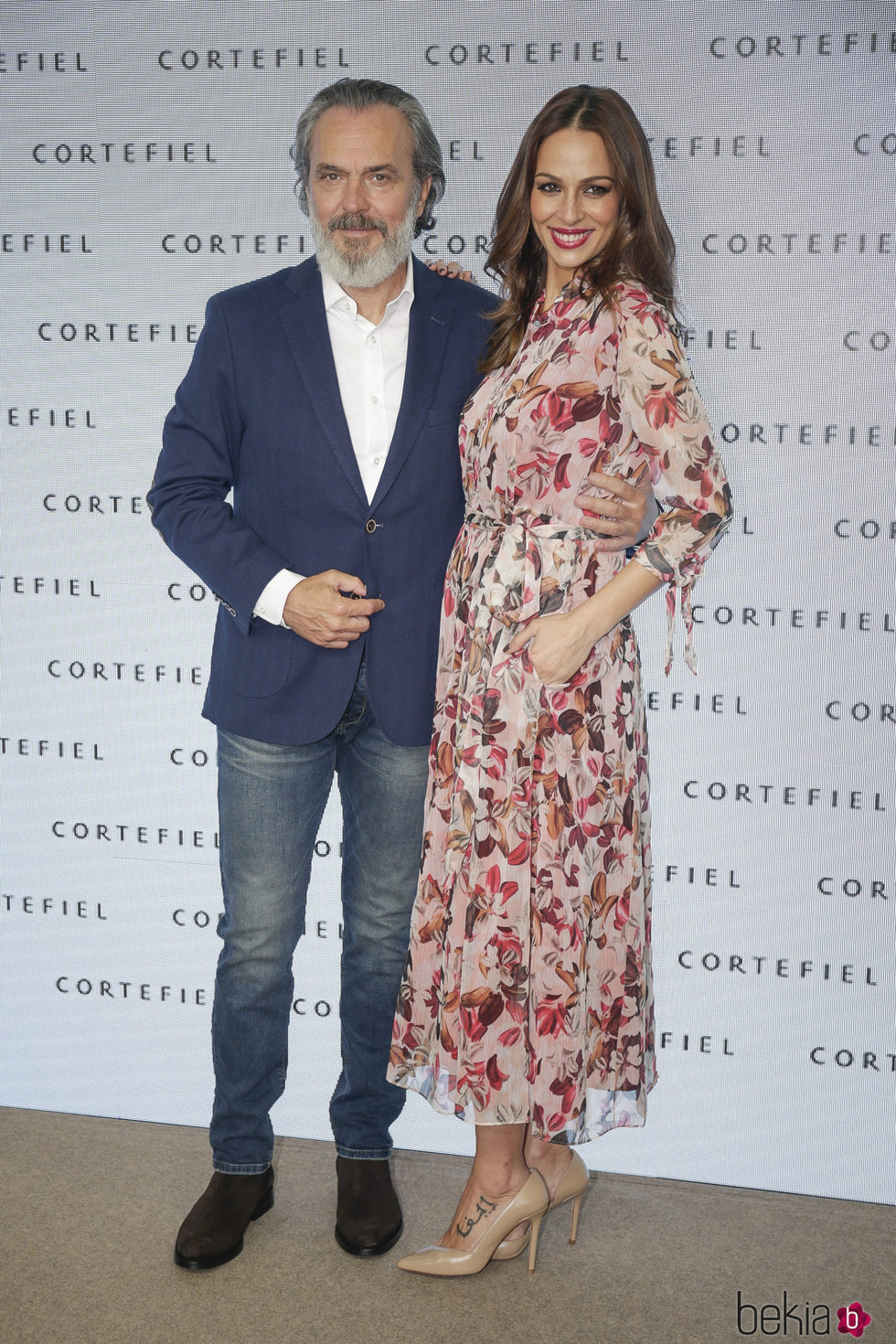José Coronado y Eva González en la presentación de la nueva campaña de Cortefiel