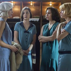 Maggie Civantos, Nadia de Santiago, Blanca Súarez y Ana Fernández en la segunda temporada de 'Las chicas del cable'