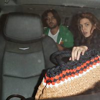 Carlota Casiraghi y Dimitri Rassam subidos a un coche en el aeropuerto de Los Angeles