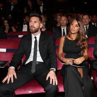 Leo Messi, Antonella Roccuzzo y Cristiano Ronaldo en la gala de los Premios The Best Fifa 2017