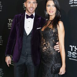 El futbolista Sergio Ramos y Pilar Rubio en la gala de los Premios The Best Fifa 2017