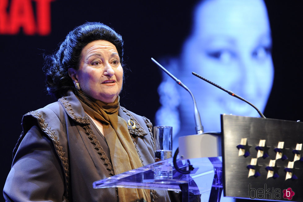 Montserrat Caballé en la entrega de los premios cultura y medalla
