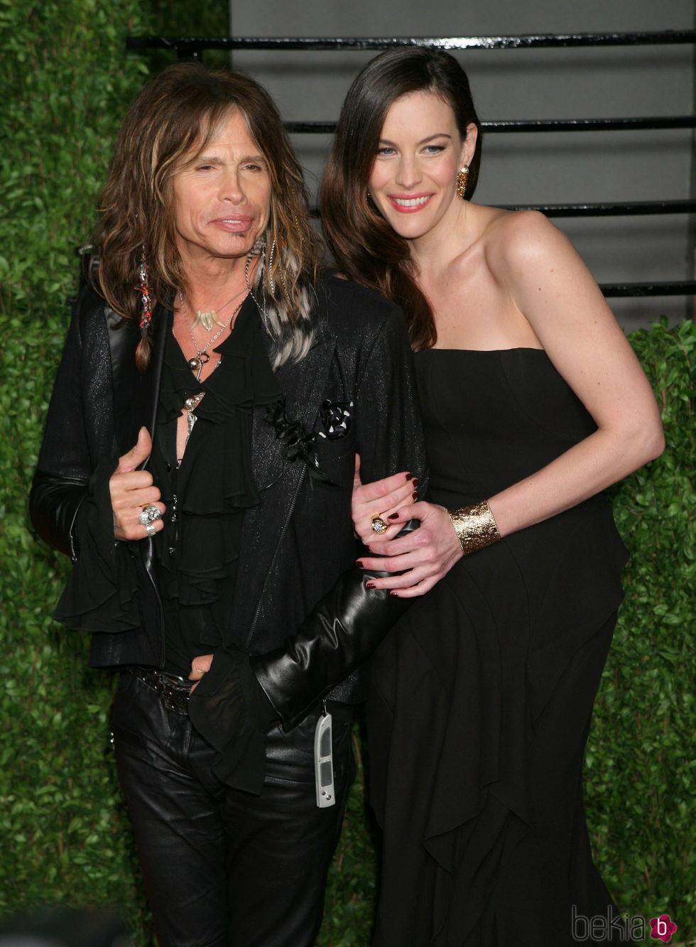 Steven Tyler y Liv Tyler en una fiesta de Vanity Fair