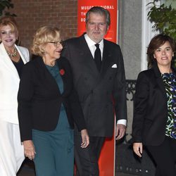 Tita Cervera, Íñigo Méndez de Vigo, Manuela Carmena y Soraya Sáenz de Santamaría en el 25 aniversario del Museo Thyssen
