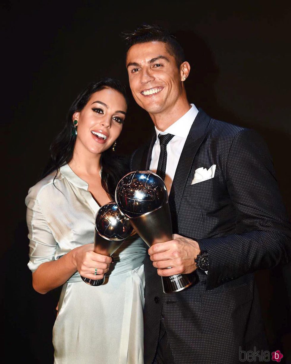 Cristiano Ronaldo y Georgina Rodríguez, muy felices tras en la gala The Best