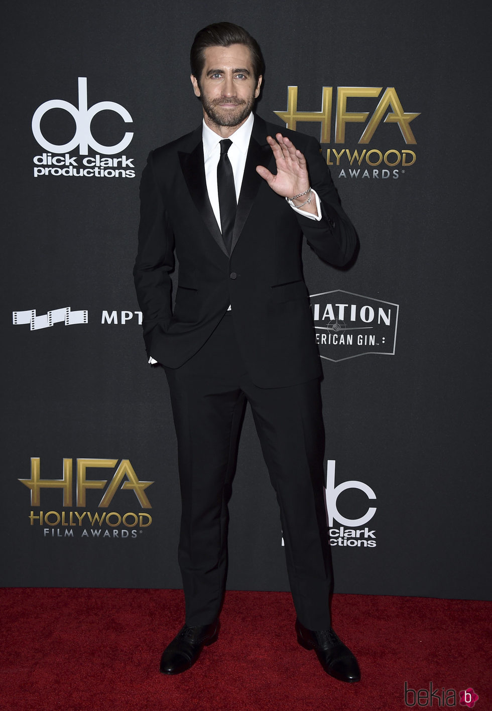 Jake Gyllenhaal en la alfombra roja de los Hollywood Film Awards 2017