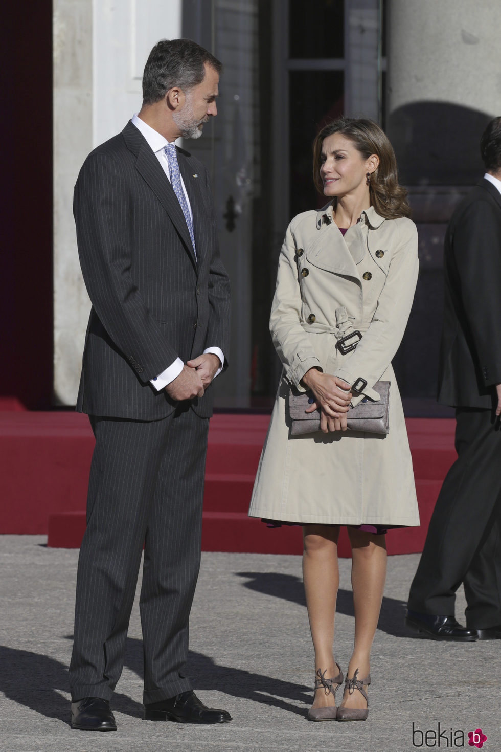 Los Reyes Felipe y Letizia en la recepción oficial al presidente de Israel y su esposa