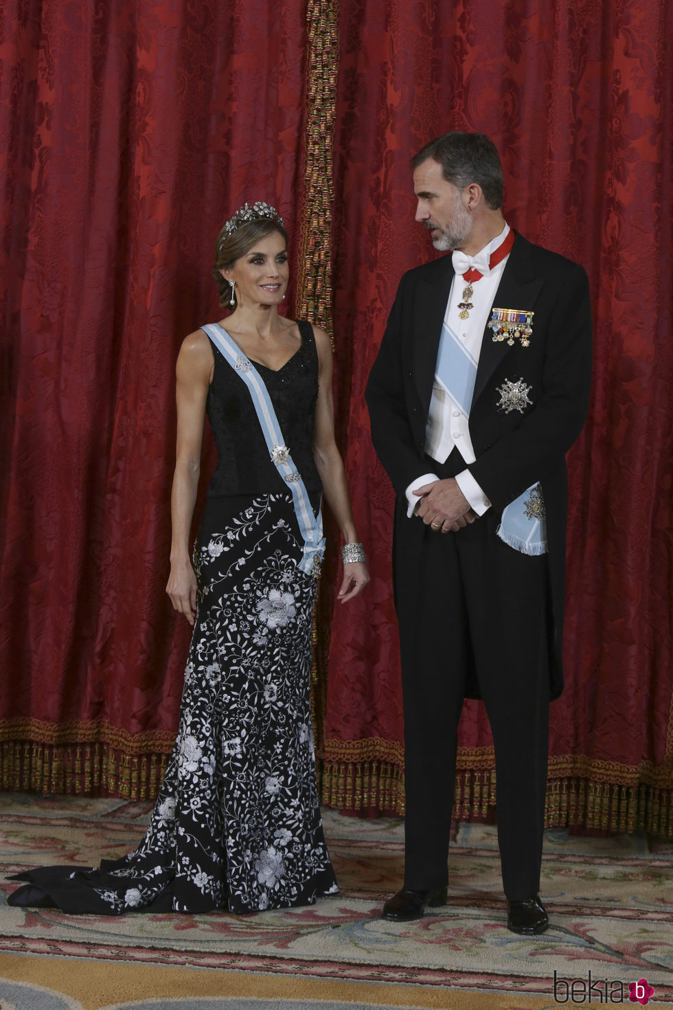 Los Reyes Felipe y Letizia en la cena de gala en honor al presidente de Israel, Reuven Rivlin