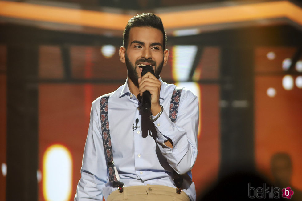 Juan Antonio cantando en la Gala 3 de 'Operación Triunfo'