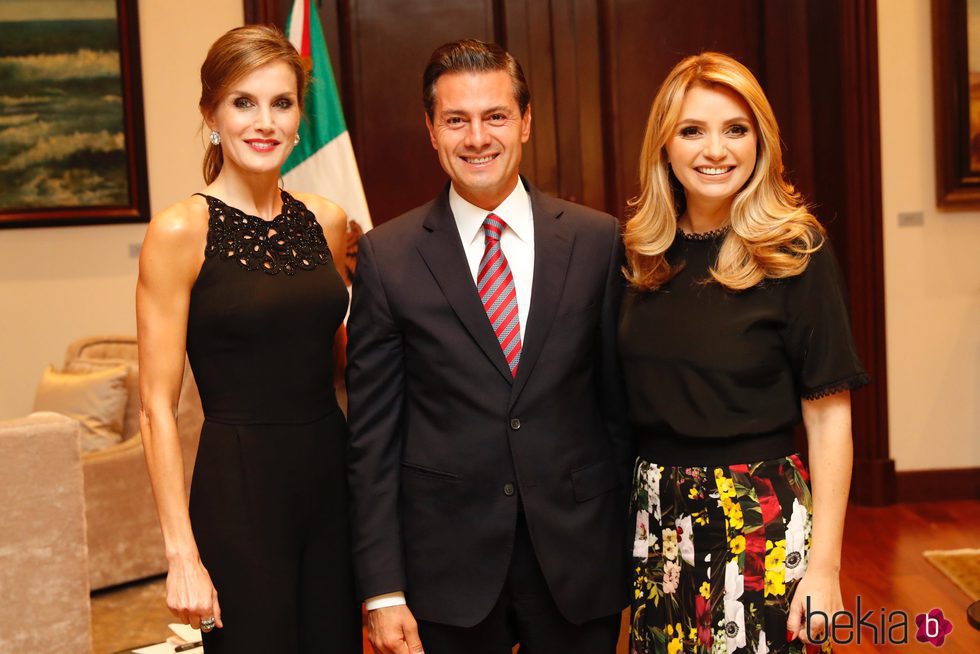 La Reina Letizia en una reunión con Enrique Peña Nieto y Angélica Rivera en Los Pinos