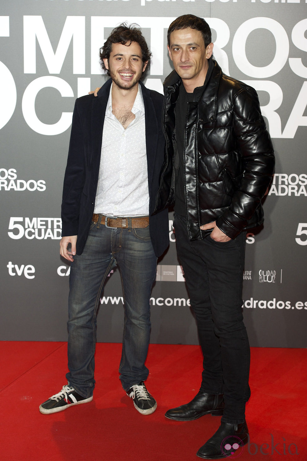 Javier Pereira y Francisco Boira en la premiere de 'Cinco metros cuadrados'