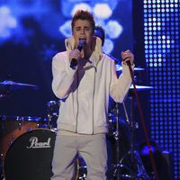 Justin Bieber durante su actuación en los Premios Bambi 2011