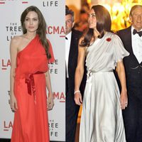Catalina de Cambridge y Angelina Jolie con el mismo vestido