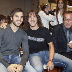 Cesc Fábregas y Carles Puyol en la presentación de 'Dues Vides'