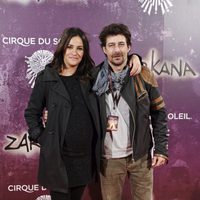 Melani Olivares y Roberto Drago en el estreno de Zarkana