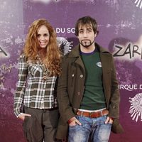 María Castro y Leandro Rivera en el estreno de Zarkana