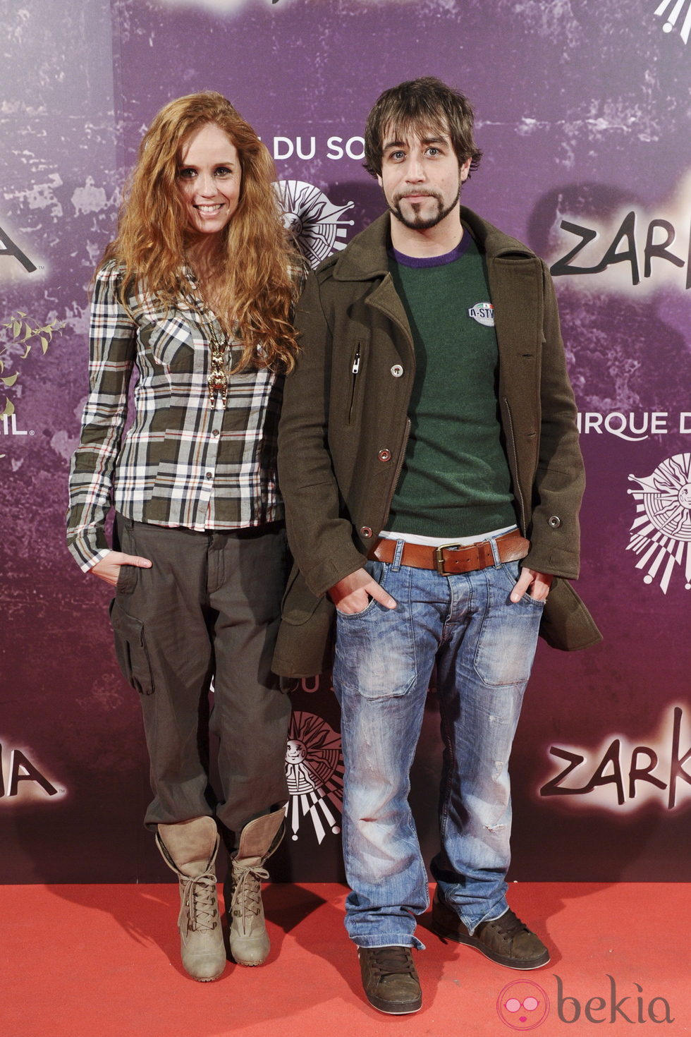 María Castro y Leandro Rivera en el estreno de Zarkana