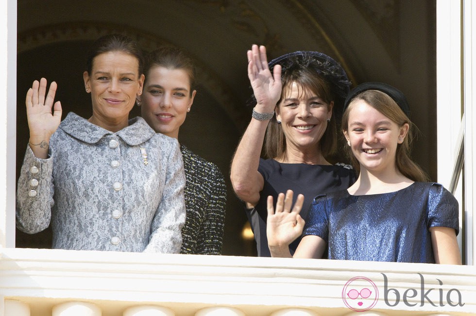 Estefanía y Carolina de Mónaco, Alexandra de Hannover y Carlota Casiraghi en el Día Nacional de Mónaco