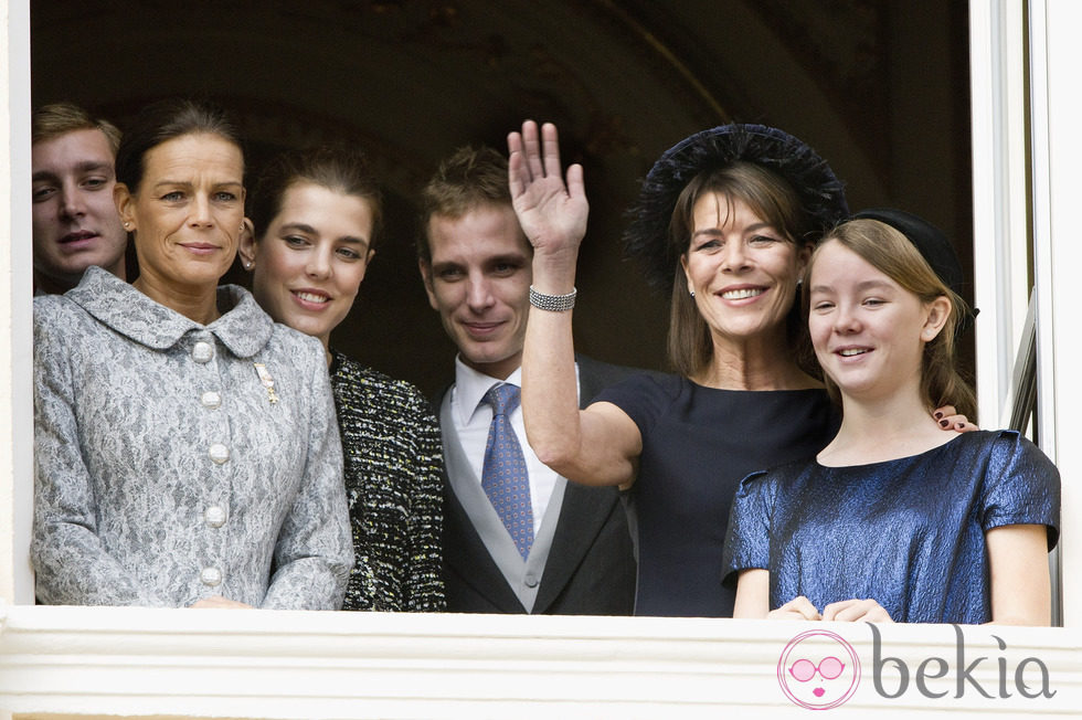Carolina de Mónaco y sus hijos y la Princesa Estefanía en el Día Nacional de Mónaco