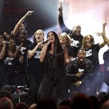 Demi Lovato actuando en los American Music Awards 2017