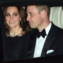 El Príncipe Guillermo y Kate Middleton llegando a la celebración del 70 aniversario de boda de la Reina Isabel y el Duque de Edimburgo