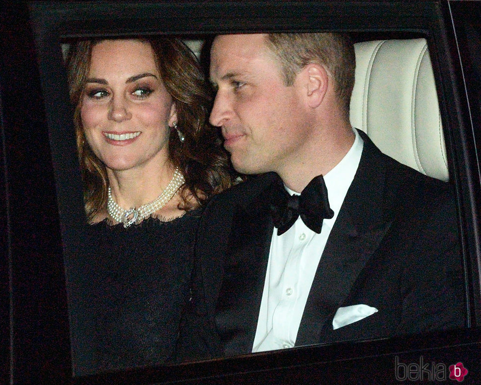 El Príncipe Guillermo y Kate Middleton llegando a la celebración del 70 aniversario de boda de la Reina Isabel y el Duque de Edimburgo