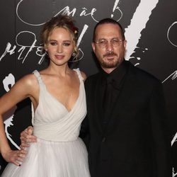 Jennifer Lawrence y Darren Aronofsky en la premier de 'Madre!'
