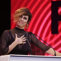 Blanca Suárez agradeciendo su Premio Ondas 2017
