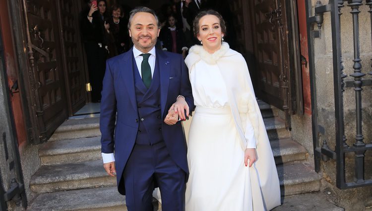 Enrique Rubio y María Escrivá de Balaguer en su boda