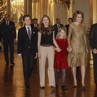 Los Reyes de Bélgica y sus hijos en el concierto de Navidad 2017 en el Palacio Real de Bruselas