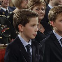 Nicolás y Emérico de Bélgica en el concierto de Navidad 2017 en el Palacio Real de Bruselas